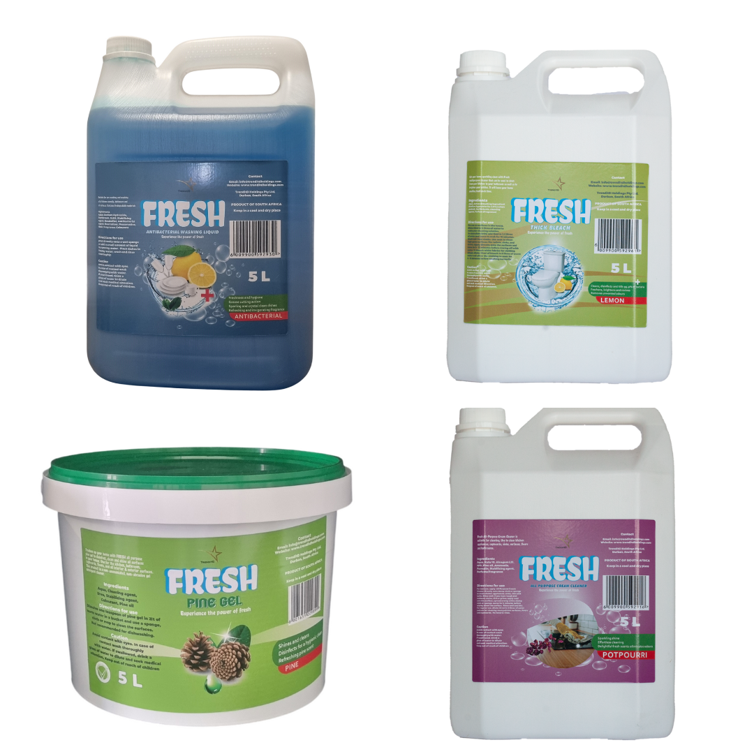 FRESH Antibacterial Midi Cleaning Combo Pack - 5 LT _ Multi-fragrance