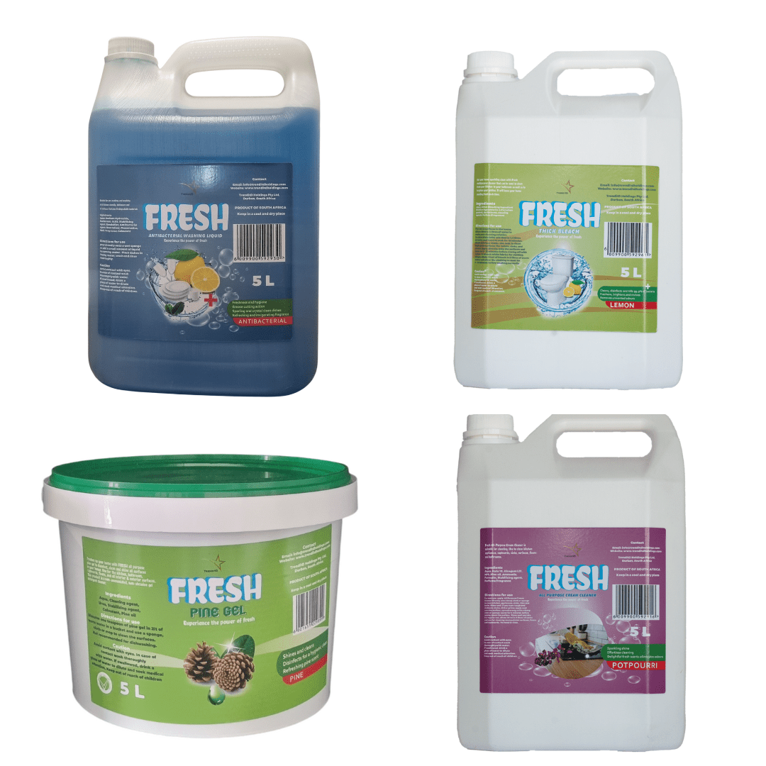 FRESH Antibacterial Midi Cleaning Combo Pack - 5 LT _ Multi-fragrance